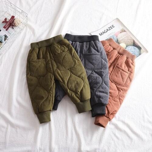 Toddler Girl Winter Pants Thicken Plus Velvet Harem Pants for Boys 2019 High Quality Warm Kids Pants Baby Children Trousers
