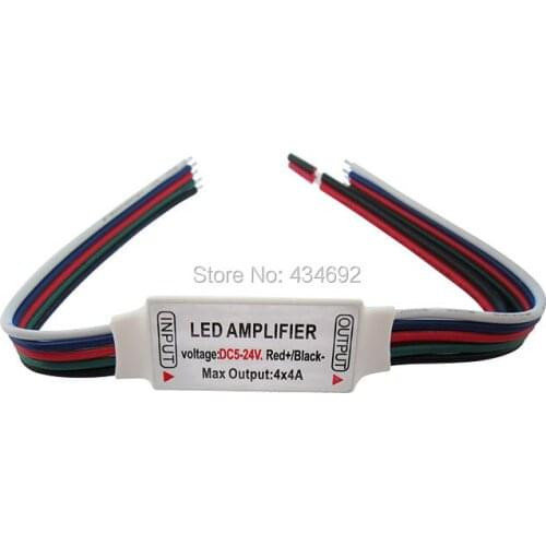 10PCS/LOT RGBW LED AMPLIFIER 5-24V 4X4A For 5050 RGBW Led Strip Lamp Light