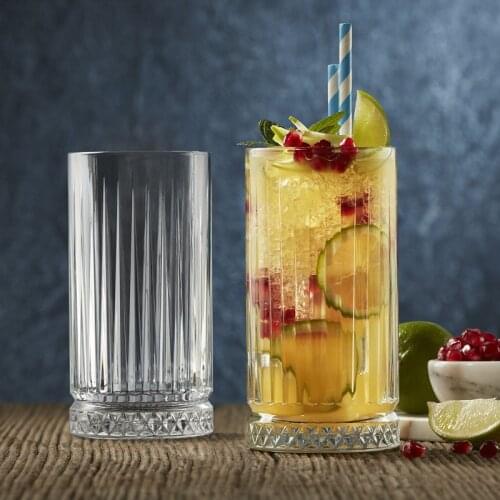 400ml Stripes Vintage Whiskey Wine Glass Classical Cocktail Bar Family Wine Tumbler Diamond Bottom Design Vodka Smoothie Cup