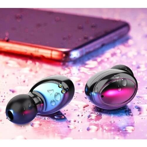 6 Mai Sport Digital Intelligence LED Display Waterproof Wireless Built-in Mic Bass Earbuds Bluetooth