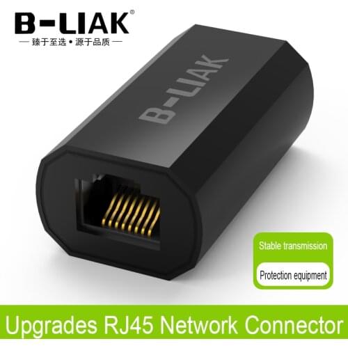 B-LIAK RJ45 Ethernet Adapter 8P8C Female to Female Anti-Thunder Rj45 Connector Network Extension Cable Adapter Ethernet Cable
