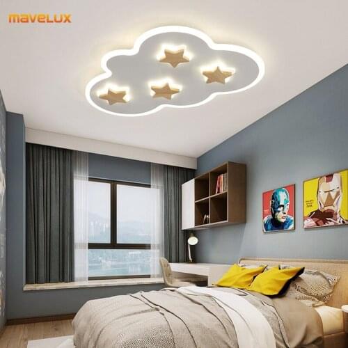 White/Gray LED Chandeliers For Kids Room Bedroom Kitchen Dining Room Living Room Restaurant Villa Gallery Indoor Acrylic Light