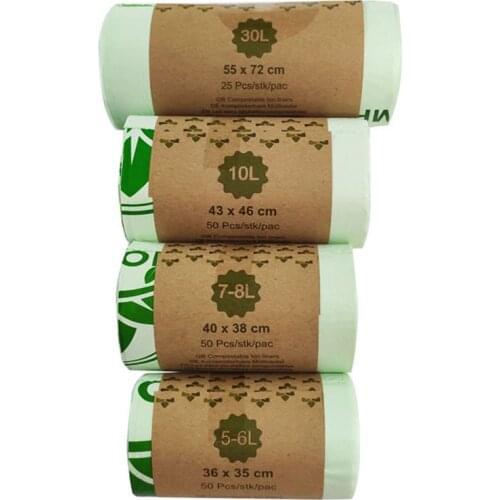 50pcs Kitchen Compostable Bags Degradable Garbage Bags Environmental Protection Biodegradable Garbage Bags