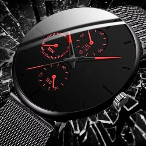 Men‘s Watch Business Stainless Steel Mens Watches TOP Brand Luxury Quartz Wristwatch Male Clock relogio masculino reloj hombre