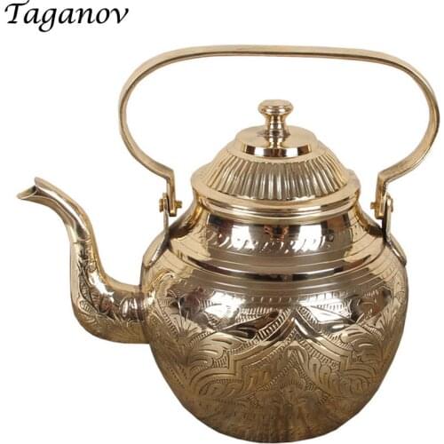 Handmade Pure copper Teapot water kettle 750 ml 950 ml 1300 ml jasmine tea green raw puer longjing tea pu erh tieguanyin tea-pot