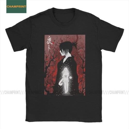 Men T-Shirts Yato Noragami Cotton Tee Shirt Short Sleeve Anime Yato Nico Mafumafu Yukine God Manga Japan T Shirt Plus Size