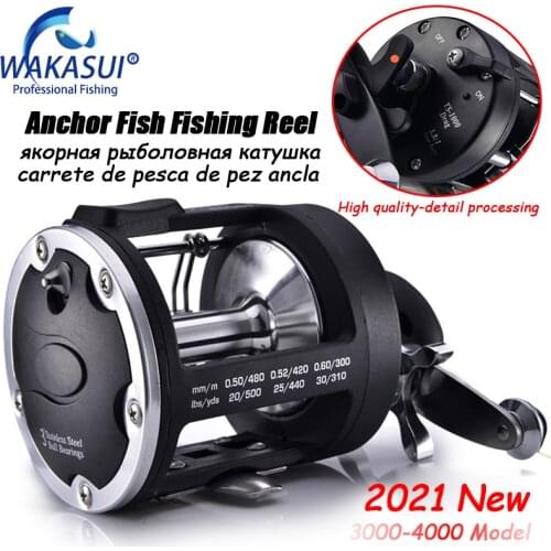 2021New Carp Fishing Reel Metal/Plastic Wire Cup Trolling Drum Reel 3000-4000Model Right Tackle Reel Everything For Fishing 낚시