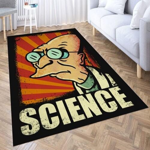 SCIENCE Carpet for Living Room 3D Anime Cartoon Rug Gamer Teen Room Bedside Lounge Rug Kids Children Floor Mats