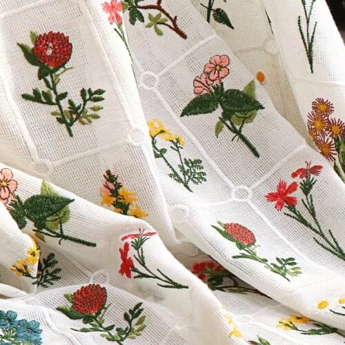 High Quality water-souble Embroidered Lace Fabric Material DIY Handmade Clothes Accessories Width 130cm 1Yard