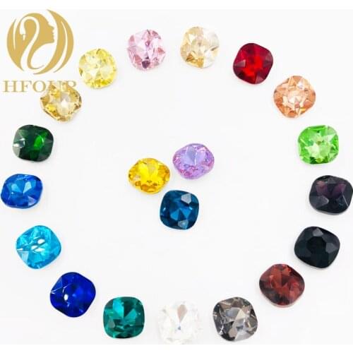 50pcs High-grade glass Affirmative Fat Square bottom tip of diamond,diy rhinestones