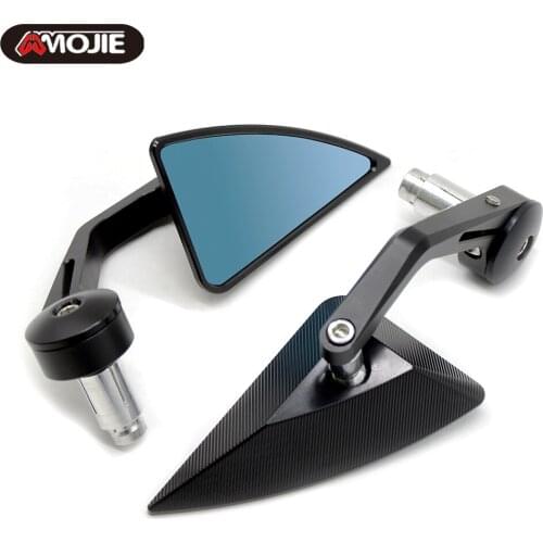 Motorcycle Black 7/8" 22MM Bar End Rear Mirrors Moto Motorcycle Motorbike Scooters Rearview Mirror Side View Mirrors Cafe Racer