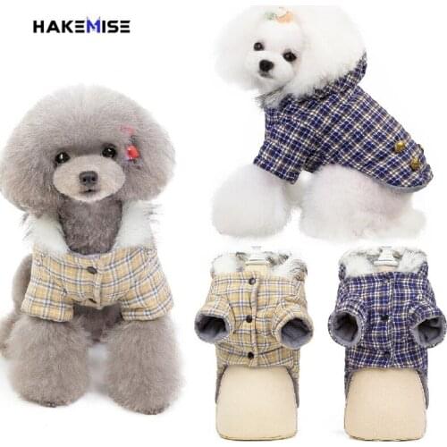 2019 New Pet Dog Jacket Checked Hoodie Thickening Lining Puppies light warm in Winter Pets Clothes Pet Down Jacket for Cat Dogs