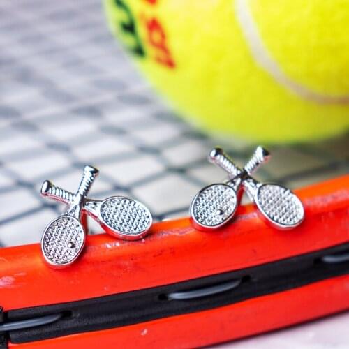 New Luxury Tennis Racket Cufflinks Metal Sports Design Cuff Button Silver Plated Jewelry For Mens Shirt Wedding Business Gift