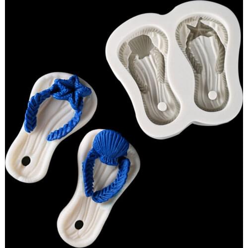 Beach Shoes Silicone Mold Fondant Mould Cake Decorating Tools Chocolate Gumpaste Molds, Sugarcraft, Kitchen Gadgets