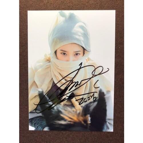 Hand signed Lee Ji Eun IU autographed photo 5*7 Hotel Deluna 79K4