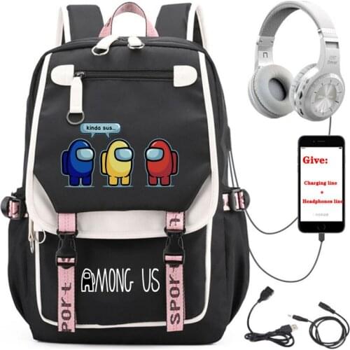 Game logo backpack boys Girl School book Bag Unisex Travel Backpack USB Charging teenagers Laptop packsack Book Bag