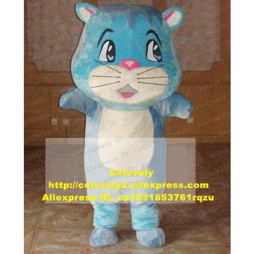 Blue Wildcat Wild Cat Caracal Ocelot Kitten Mascot Costume Adult Cartoon Character American Jubilee Soliciting Business zz5427