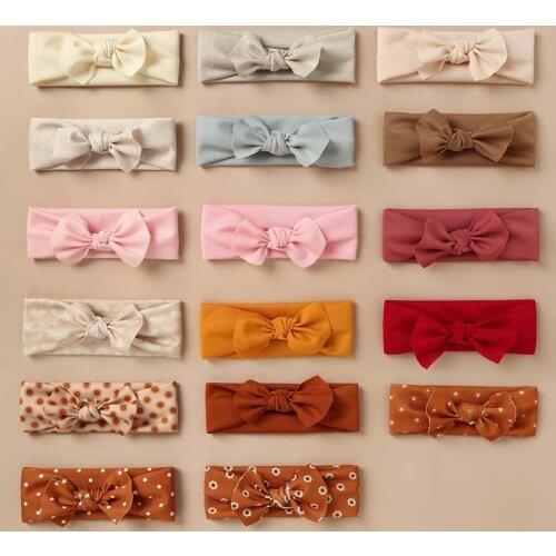 Sweet Dot Flower Printing Headband For Girls Kids Baby Hair Bows Kids Cotton Hair Accessories Turban Children Party Hairbands