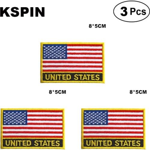 U.S.A. Rectangular Shape Flag patches embroidered flag patches national flag patches for clothing DIY Decoration