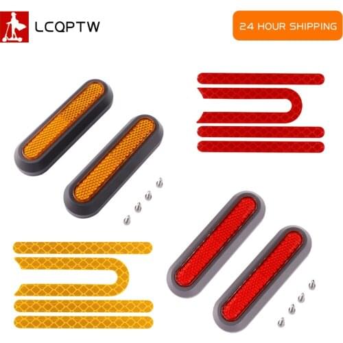 For Xiaomi Scooter M365/M365 PRO/PRO 2/1S /Essential Rear Back Safety Reflective Protect Shell Whell Hub Cover Stickers Parts