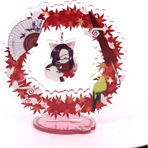 Tian Guan Ci Fu Keychain Man Key Chain Acrylic Standing Women Key Holder Cute Couple Keyring Llaveros Heaven Officials Blessing