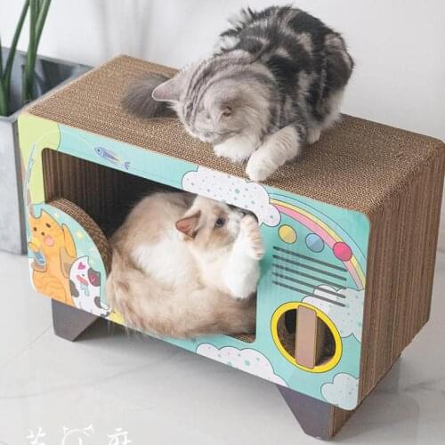 TV cat scratch board cat nest carton cat scratching claw wear-resistant high strength corrugated cardboard cat claw board