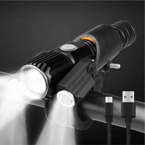 Bike light 1000 Lumen Flashlight For USB Rechargeable 18650 Battery MTB Bicycle Front Light Waterproof LED Headlight Lantern