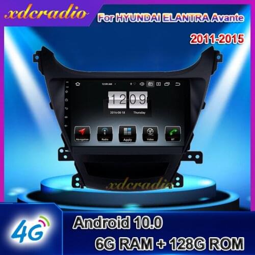 Xdcradio 9" Touch Screen Android 10.0 For Hyundai Elantra Avante Car Radio DVD Multimedia Player GPS Navigation 6+128G Carplay