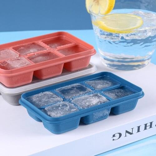 1PC Silicone Ice Cube Maker Form For Ice Candy Cake Pudding Chocolate Molds Easy-Release Square Shape Ice Cube Trays Molds