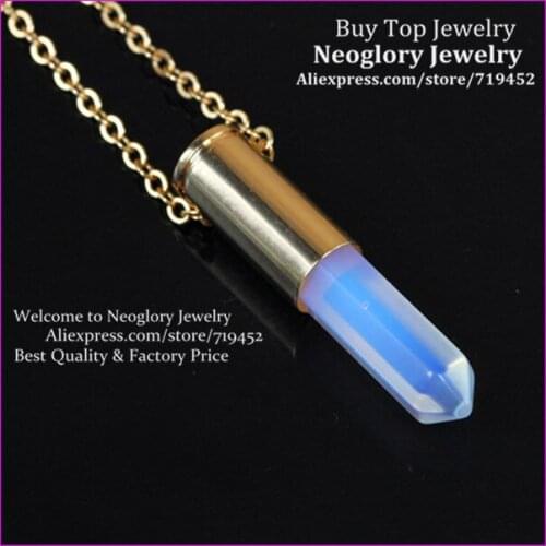 10pcs Bullet Opal Point Pendant With Copper metal Plated Casing Pendant Necklace Hexagon Drusy Quartz Druzy Pendant Necklace