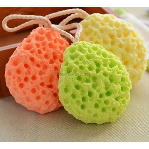 DHL 100pcs Honeycomb Shape Newborn Baby Bath Sponge Brushes Massage Baby Shower Exfoliating Body Face Cleaning Scrubber