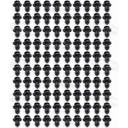 100 Pcs Bumper Clips 10mm Hood Fender Push Rivets Retainer Fasteners for Honda