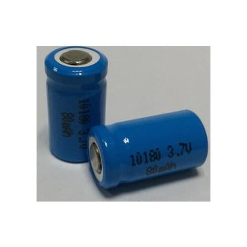 4PCS Genuine lithium battery 10180 80mAh 3.7v rechargeable battery 10*18