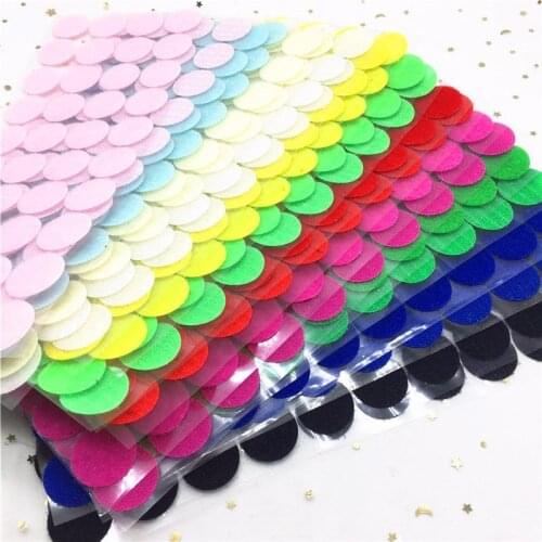 40pair 25mm Colorful Velcros Adhesive Self Adhesive Fastener Tape Hooks And Loops Strong Glue Magic Tape Dot Sticker Nylon Disc