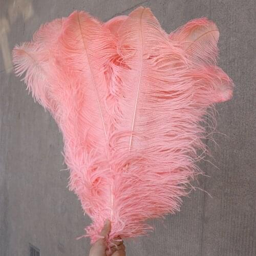 BIG Fluffy 65-70CM Natural Pink Ostrich Feathers Artificial for Vase Decoration Wedding Party Decorative Plumes
