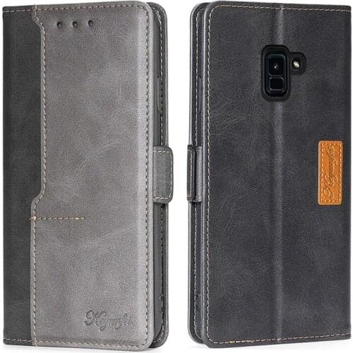 For Samsung Galaxy A8 2016 2018 Case Leather Flip Case on For Coque Samsung A8 Plus 2018 Fundas Wallet Card Holder Case Phone