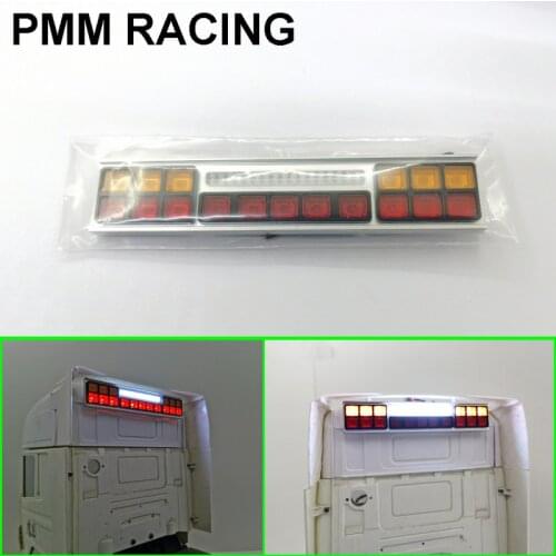 CNC aluminum alloy Led PCB board Rear cab Rear dome light For 1/14 Tamiya RC Truck car scania R620 R730 Upgrade parts