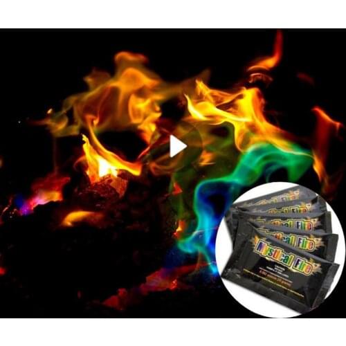 Coloured Flames Party Beach Bonfire Flame Color Change Agent Fire Tricks Colored Flame Bonfire Toy Magician Firework Supplies