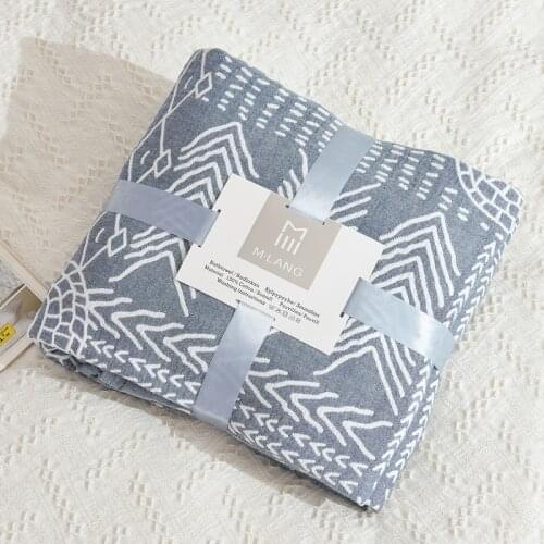 Cotton Towel Throw Blanket for Beds Summer Soft Summer Breathable Thread Blankets Bedspread Bedding Set