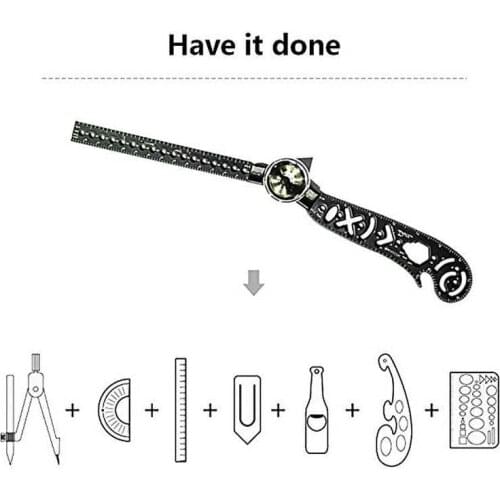 Design Drawing Tool Mini Protractor Combo Patterns Most Versatile Ultimate Design Tool Portable Tool Curved Ruler