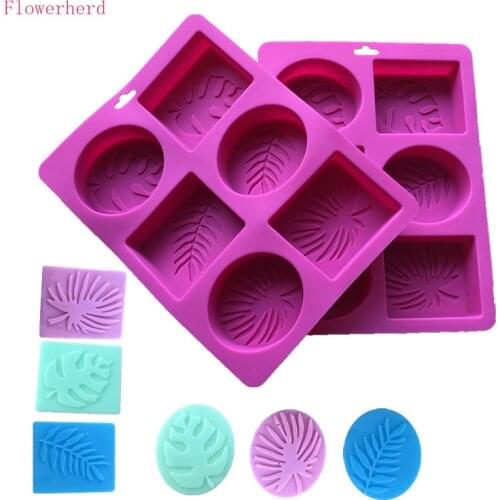 DIY Soap Making Tools 6-hole Handmade Soap Silicone Mold Soap Form Fondant Cake Mold Chocolate Mold Ice Lattice Baking Mold