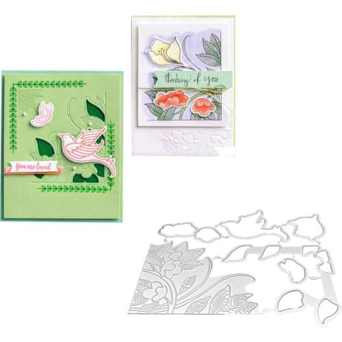 Julyarts Flowering Shrubs Stamp And Cutting Dies New Carbon Steel Material Craft Creative Paper Card Stencil