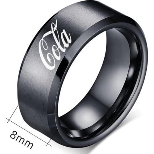 MOREDEAR 8mm Titanium Cola Ring For Men and Women