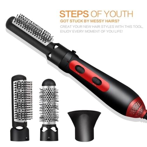One Step Hair Dryer Brush Hair Dryer And Volumizer Hair Straightener Multifunctional Hair Curler Comb Negative Ion Hot Air Comb