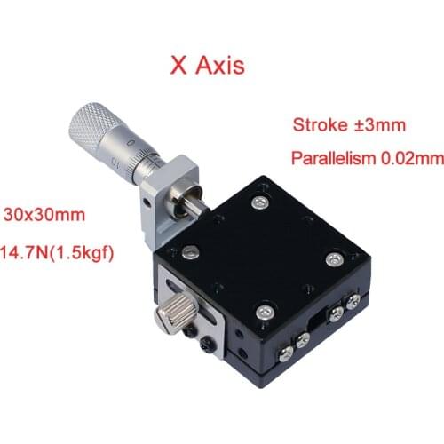 X Axis 30x30mm Precision Manual Linear Stages Cnc Guide Rail Sliding Table PLX30-L/C/R Linear Rail