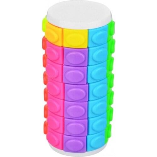 Plastic Sliding Puzzle Cube Magic-Jigsaw Toy Colorful Tangram for Kids Adults Educations Preschools 3/5/7 Layer Options D5QA