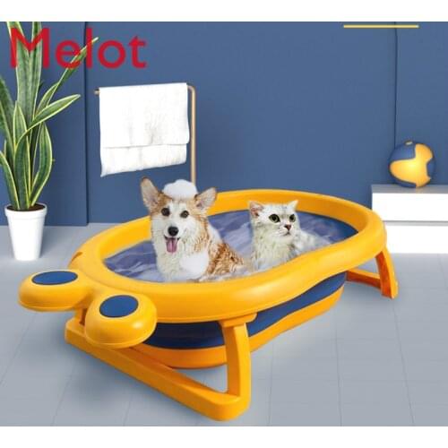 High-End and Cute Dog Bathtub Cat Bath Dedicated Bathtub Artifact Pet Bath Barrel Foldable Bathtub Small and Medium-Sized Dogs