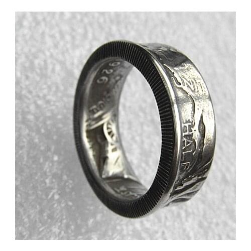 US 1926S Oregon Half Dollar Coin Ring Silver Plated In Sizes 7-12