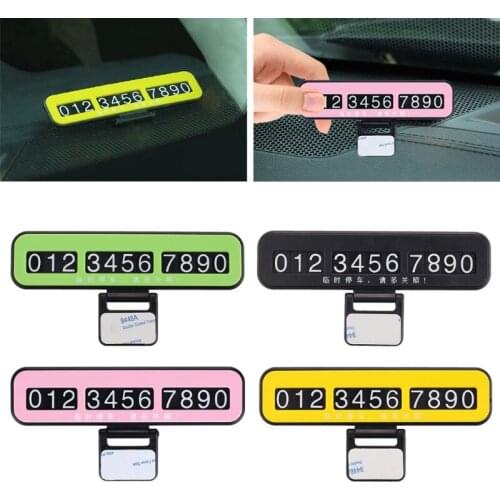 Car Temporary Parking Card Phone Number Card Plate Telephone Number Car Park Stop Automobile Accessories Car-styling 14x3.5cm