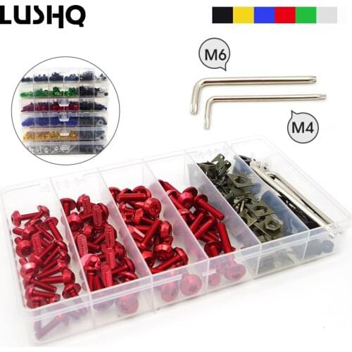 Universal Motorcycle Bolts Screw Nuts M4/M6 fairing kit cover for honda cb400 parts suzuki dr 250 ktm rc 390 aprilia pegaso 650